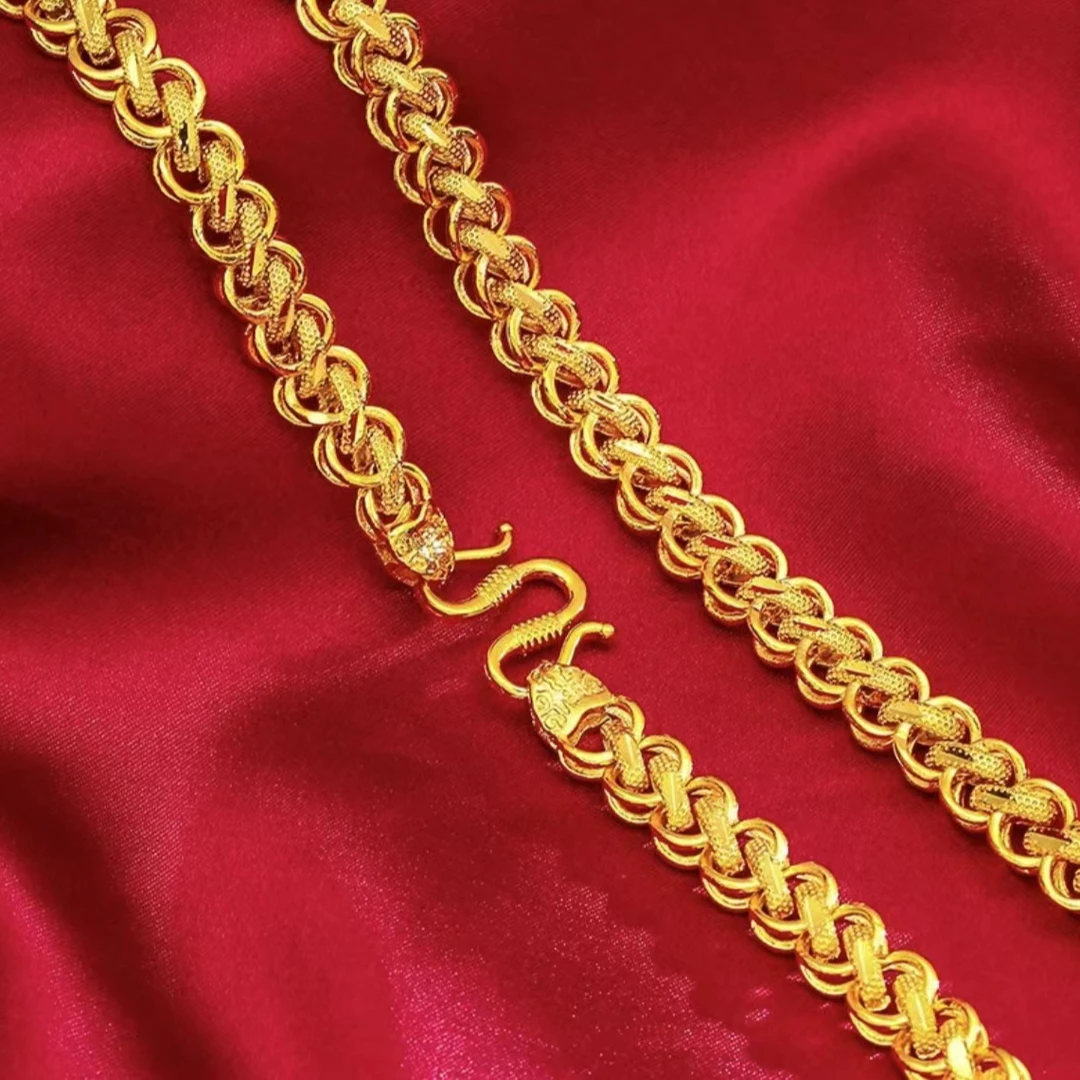 合金项链 【泰链】男士男款时尚金色霸气素款不掉色轻奢气质简约