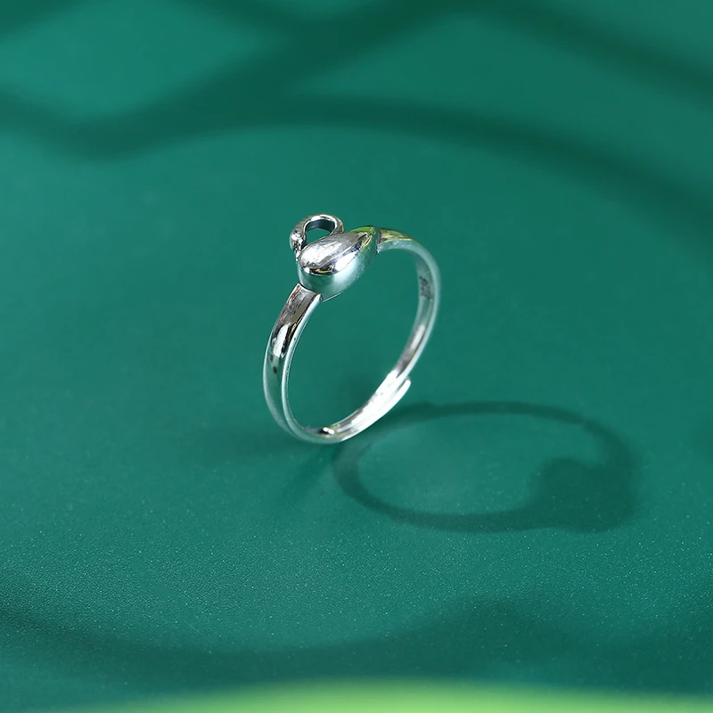 【老银坊】s925银白天鹅戒指 0031369