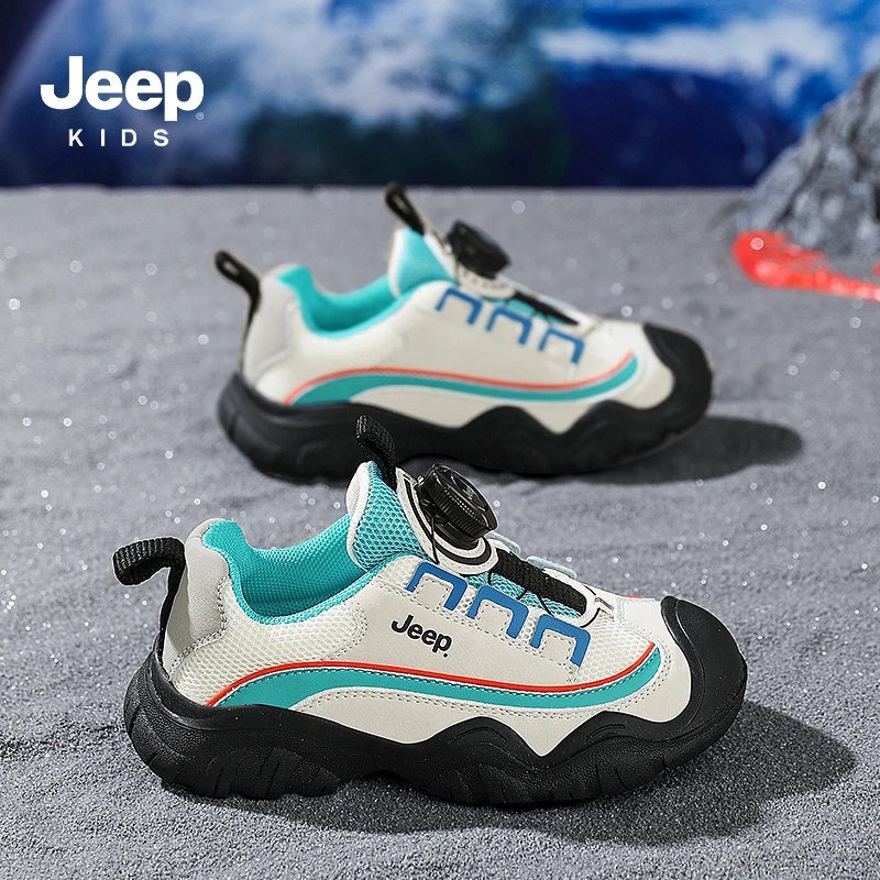 jeep父亲节男童运动鞋秋季2024轻便软底新款防滑休闲鞋儿童跑步鞋