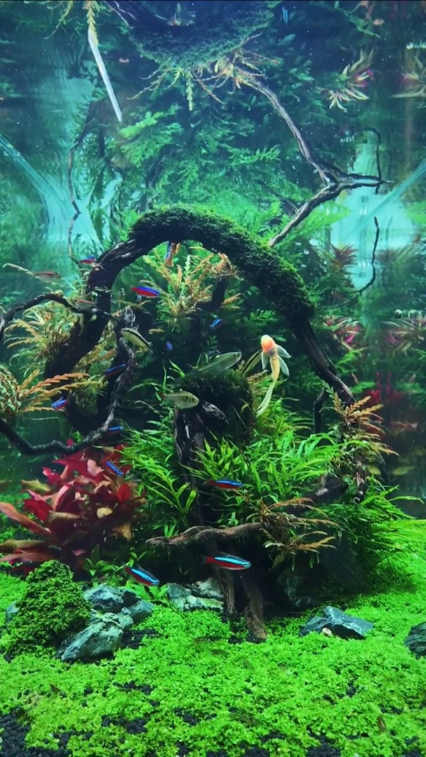 直播间沉木造景一体水草缸骨架发货一物一拍链接