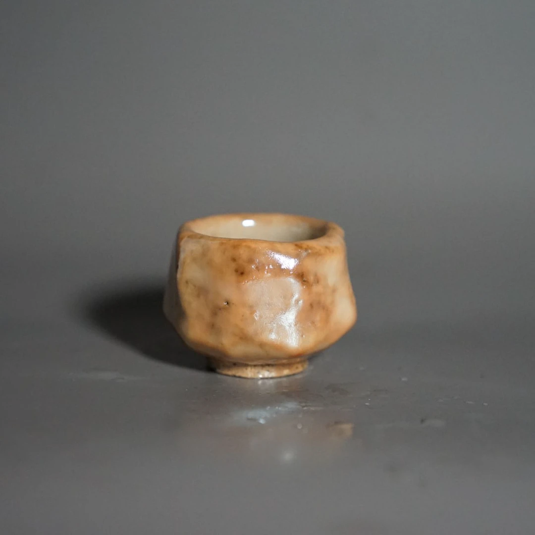 未名窑金银彩刀削志野杯80ml景德镇陶瓷茶杯主人杯2025杯子高端