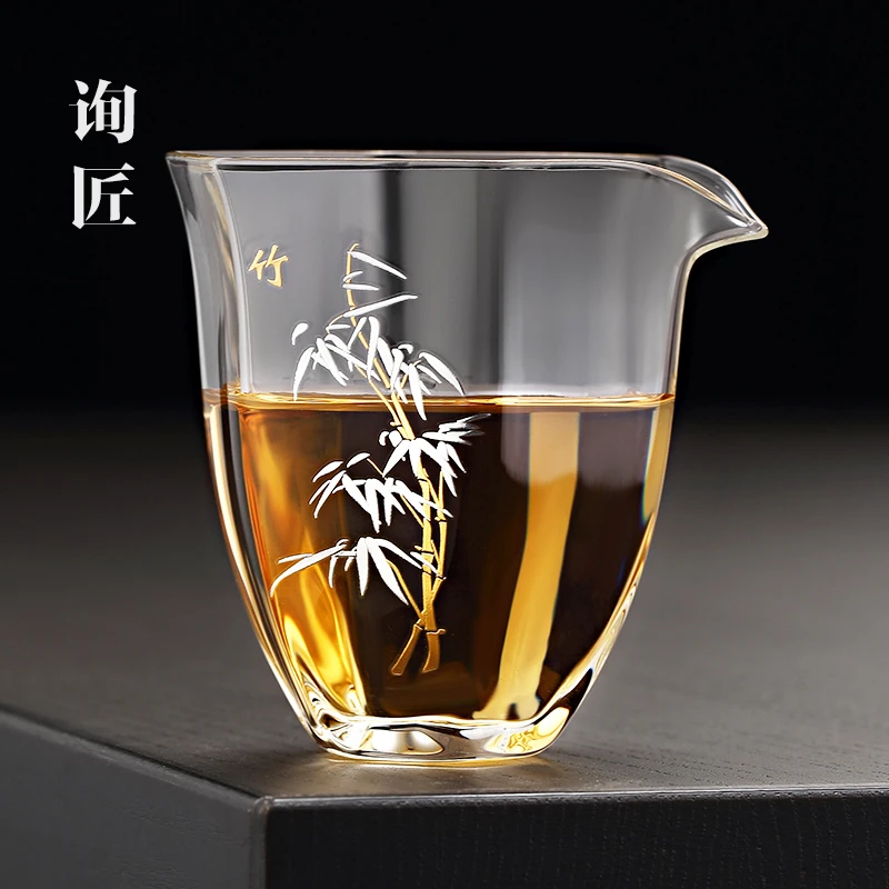 玻璃公道杯单个日式加厚耐高温公杯茶海分茶器透明功夫茶具倒茶杯