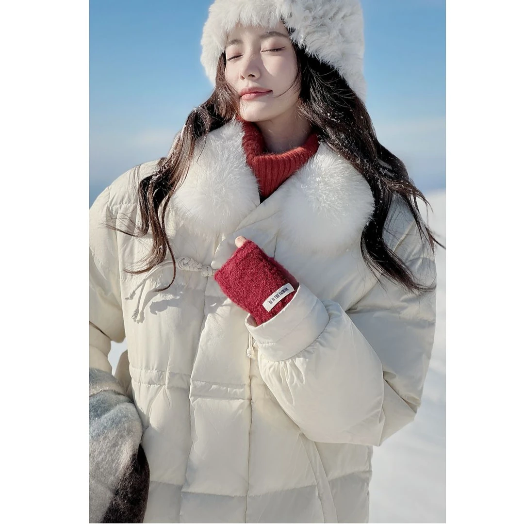 梅子熟了90绒子含量国风盘扣新中式羽绒服01220890