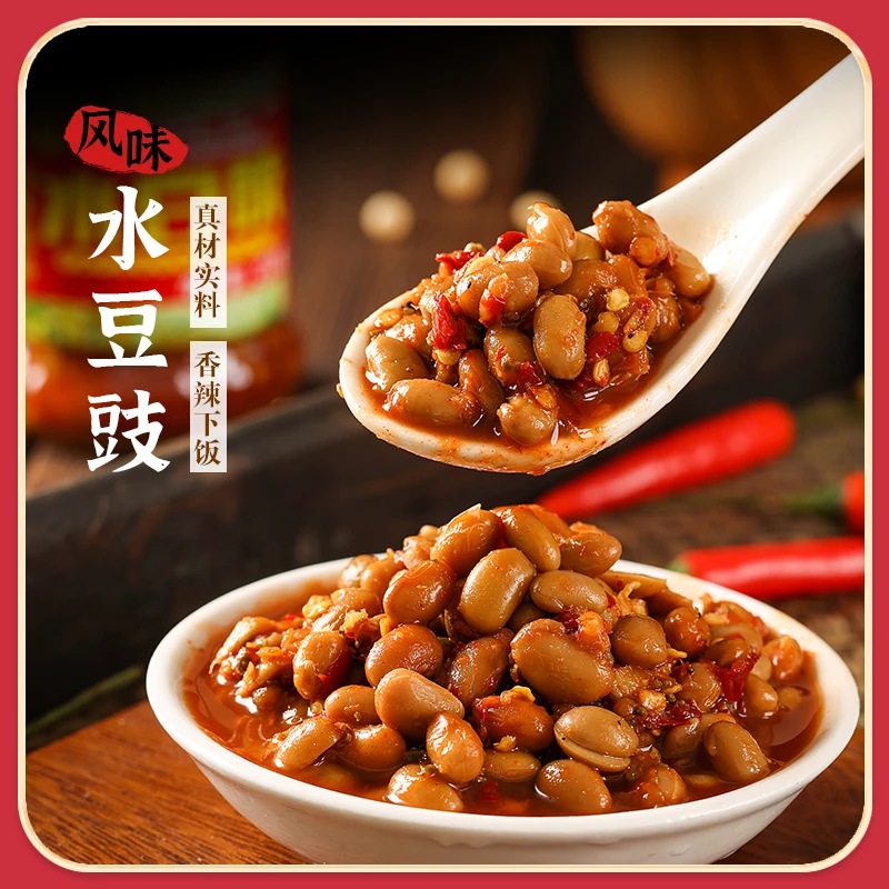 农家风味原味麻辣水豆豉香辣凉拌菜腌制调味品红油下饭菜210g