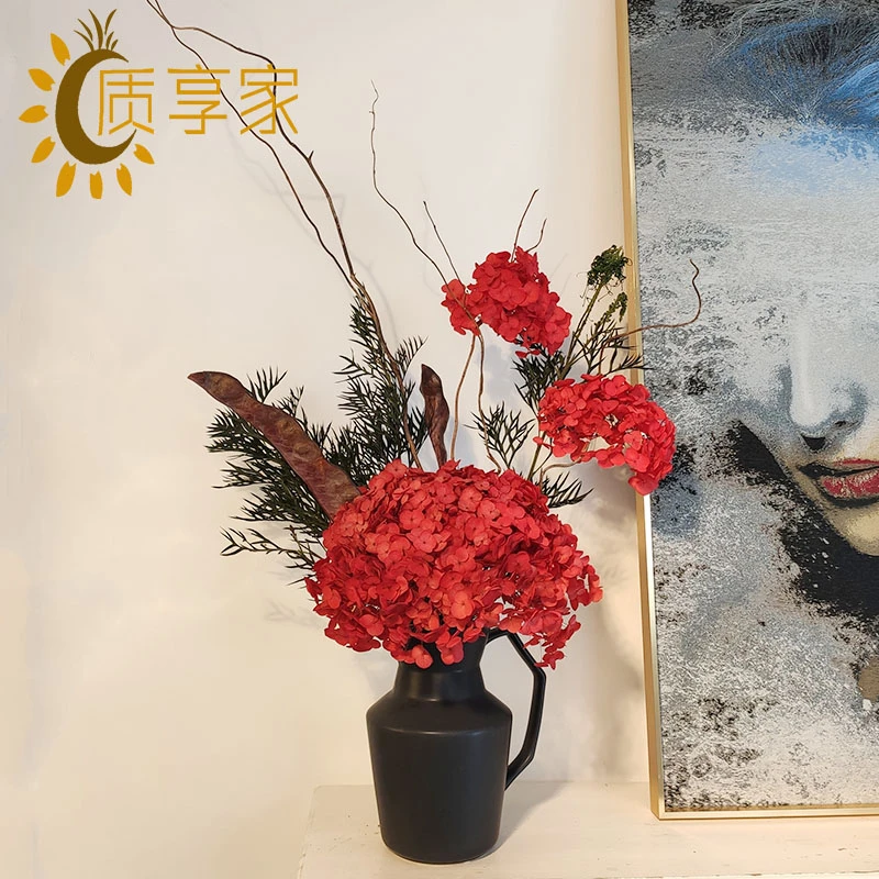 【喜上眉梢】绣球永生花真花 乔迁新居婚客厅房高级装饰摆件