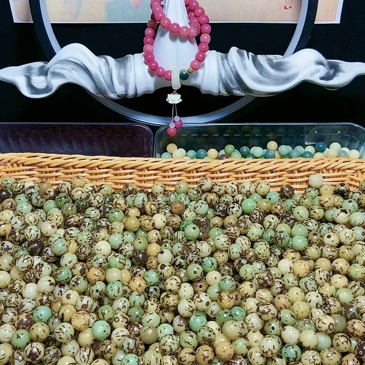 菩提根/象牙果吊坠浅色系虎斑