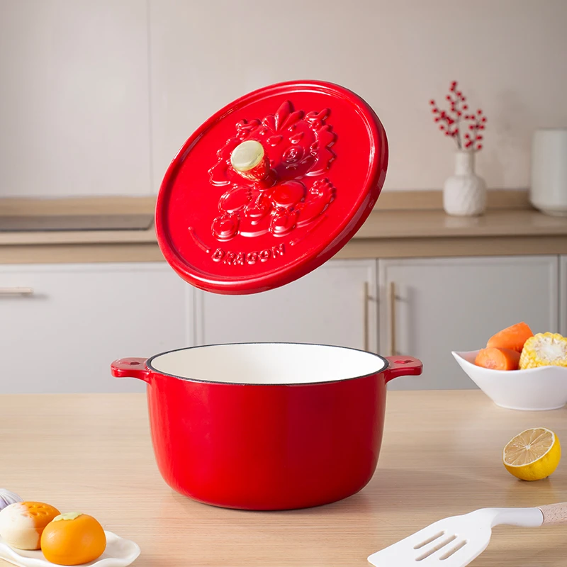 YANZAO/焱造YANZAO/焱造铸铁珐琅锅20萌龙锅