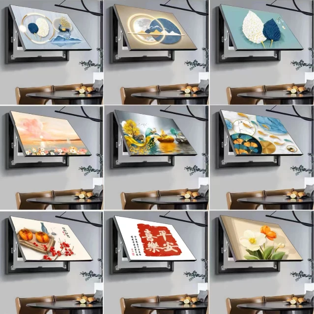 2025【轻奢】【横版电表箱】液压掀盖式电表箱平面-装饰画