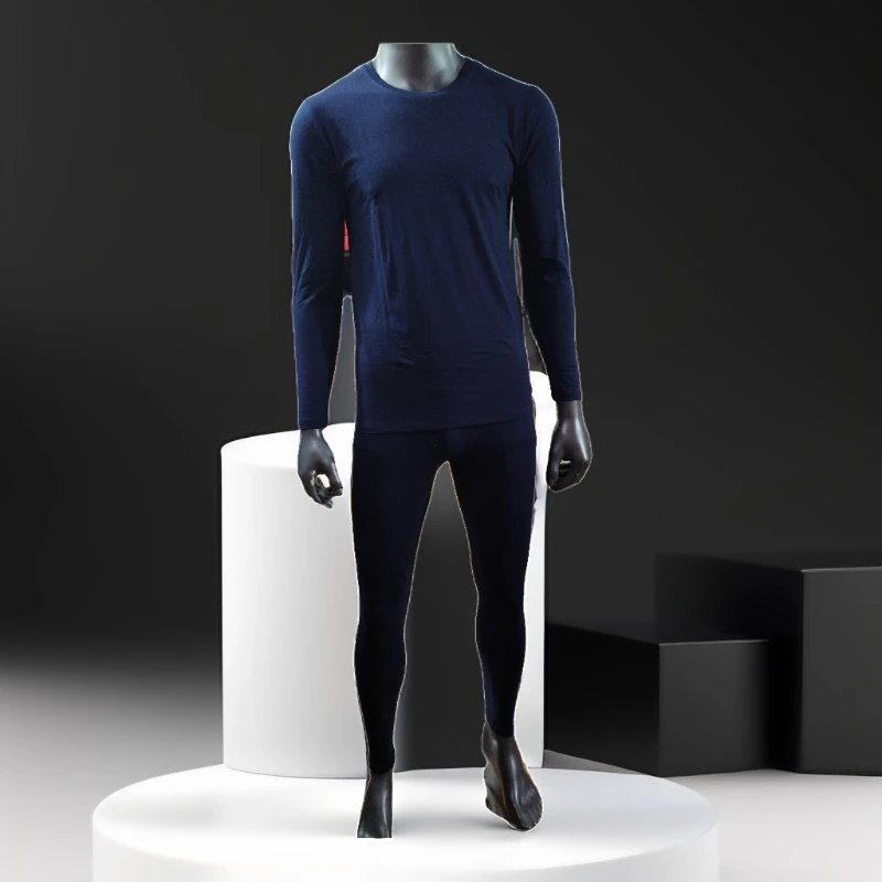 新一步男士薄款超柔贴身保暖内衣套装新疆棉不掉色舒适打底透气薄