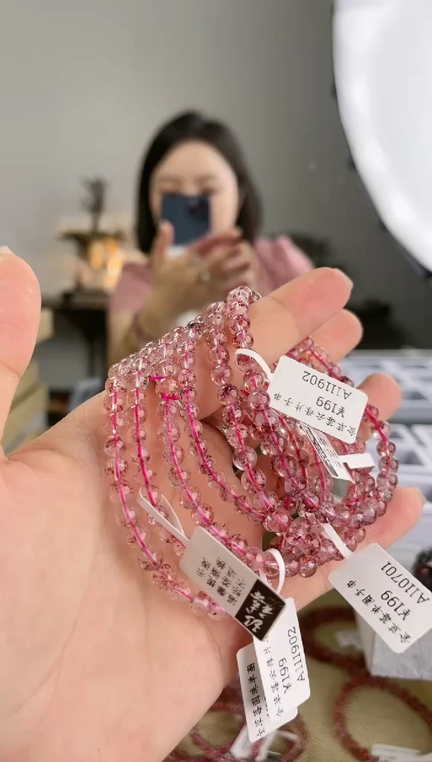 【闪购商品】水晶手串未镶嵌金草莓单圈手串多样性发一07011902