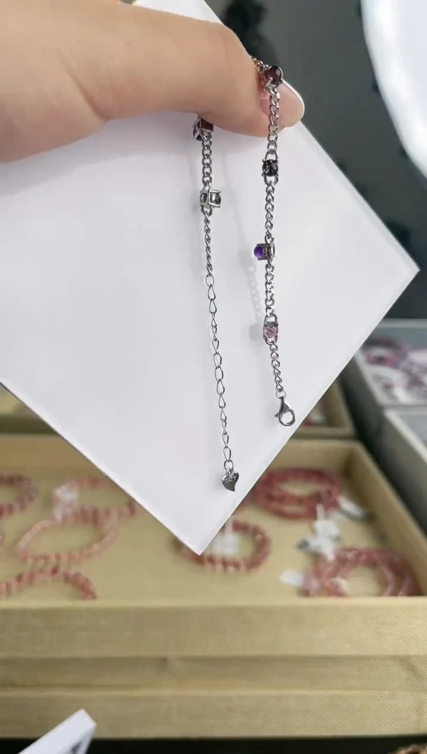 【闪购商品】水晶手链银S925镶嵌超七手链 多样性发一