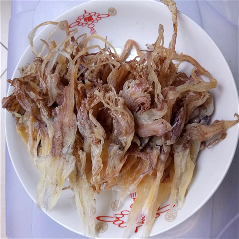 淡晒鱿鱼头海鲜干货淡干鱿鱼须炒菜鱿鱼须炒辣椒250g500g