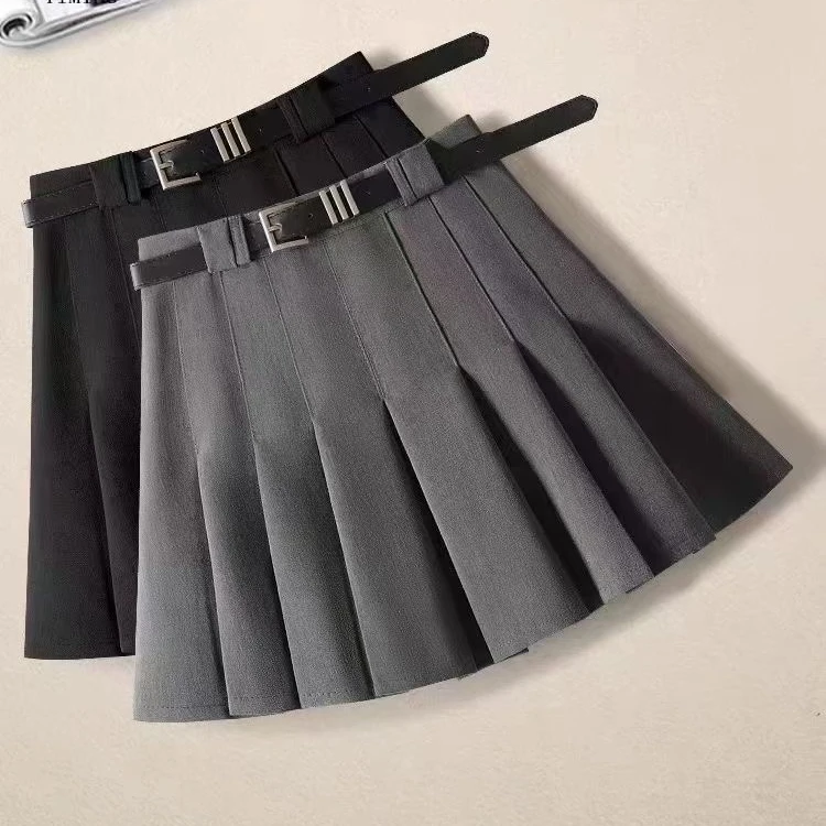 9908显瘦半身裙防走光秋冬裙子小个子洋气中腰时尚百搭夏季黑色