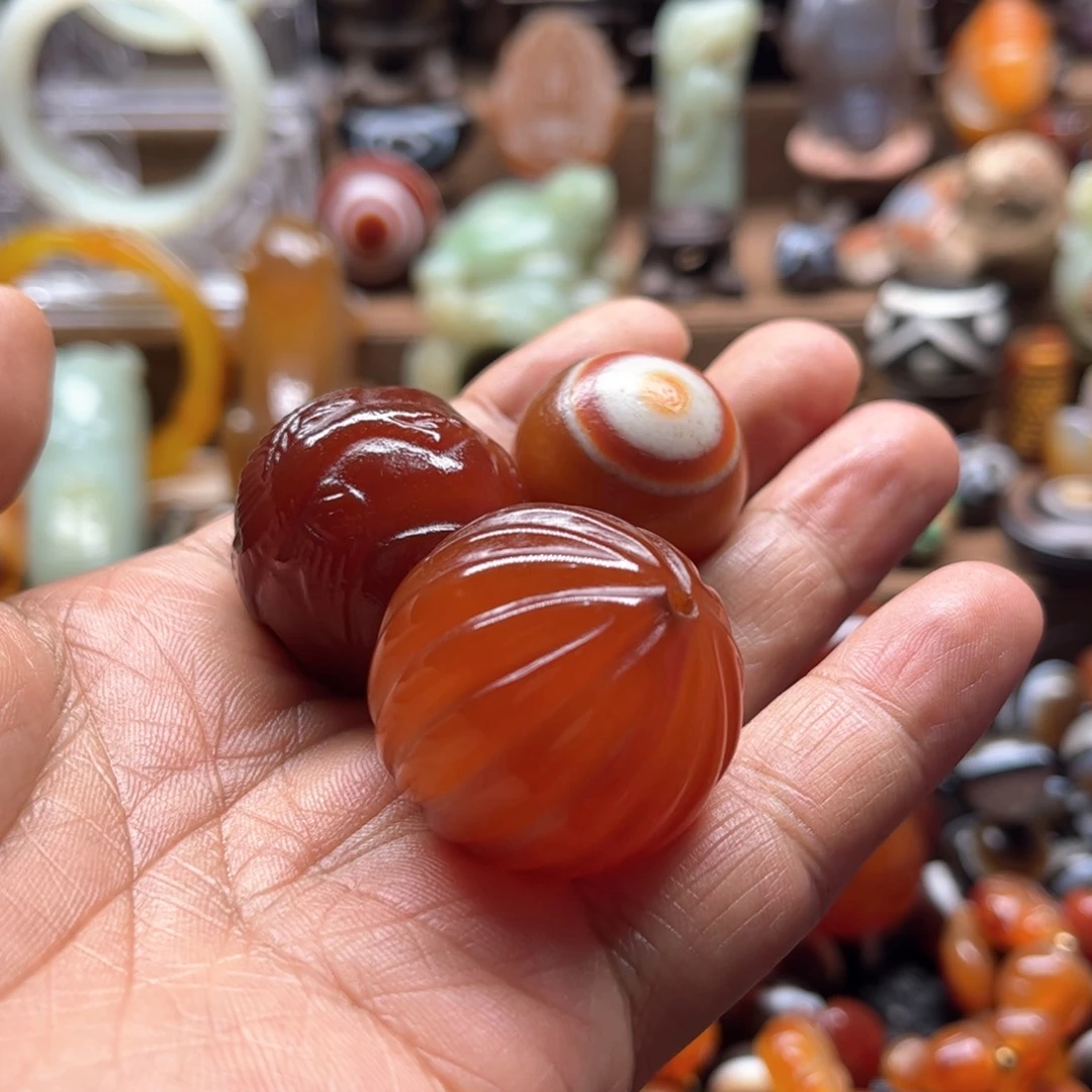 玛瑙/玉髓车挂未镶嵌祥*