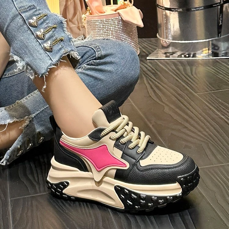 厚底增高老爹鞋女ins潮2023秋季新款时尚百搭网红潮流运动休闲鞋