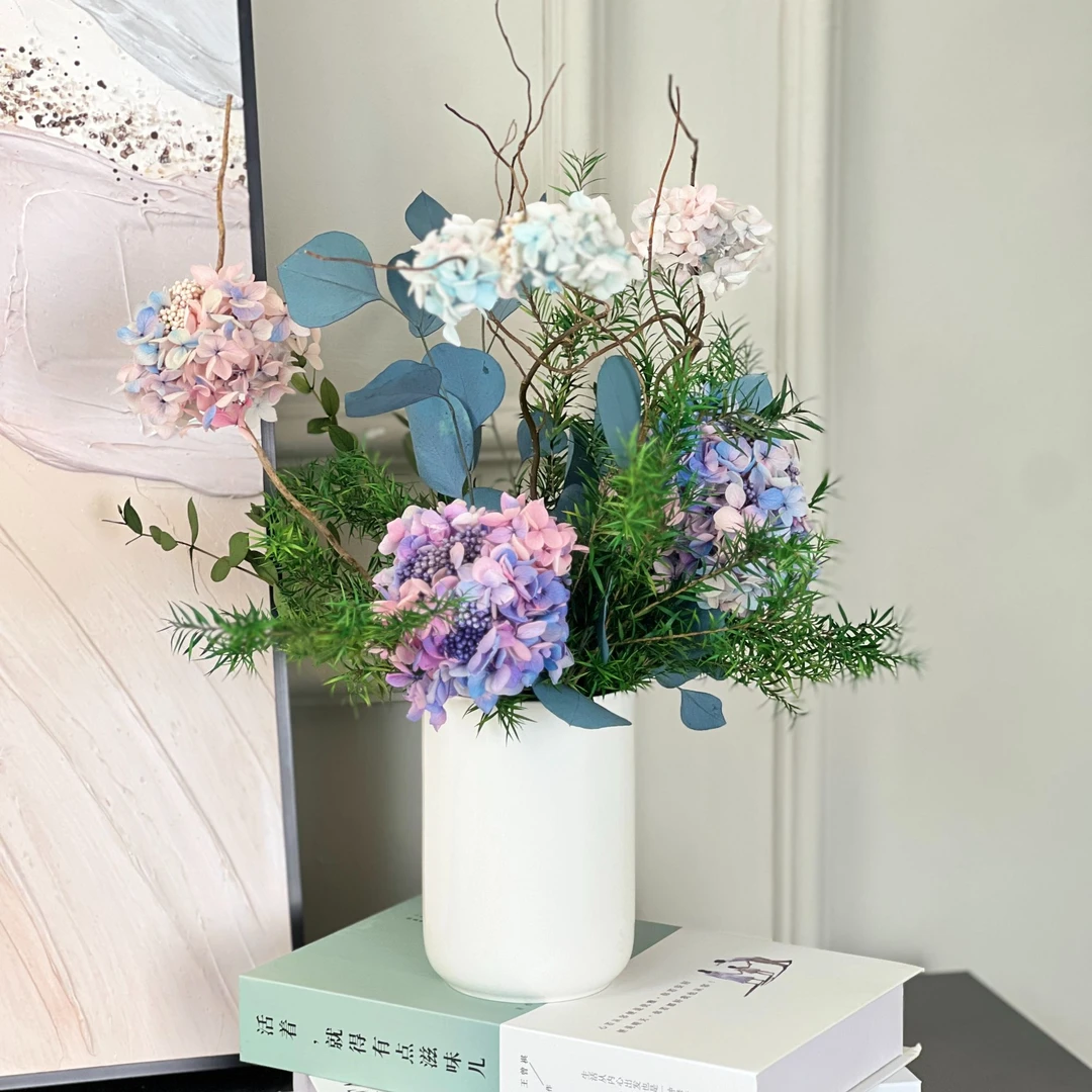 【雾岛听风】茶几餐桌玄关电视柜斗柜永生花摆件观赏生活天然防尘