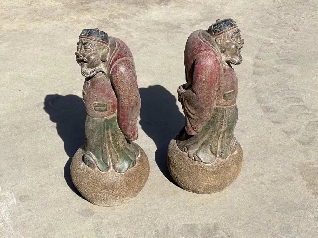 青石老地主高45厘米底座23