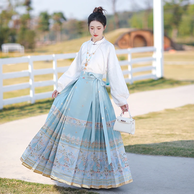 汉尚华莲【马面裙专场】弄香奁织金套装显瘦长裙女国风汉元素日常