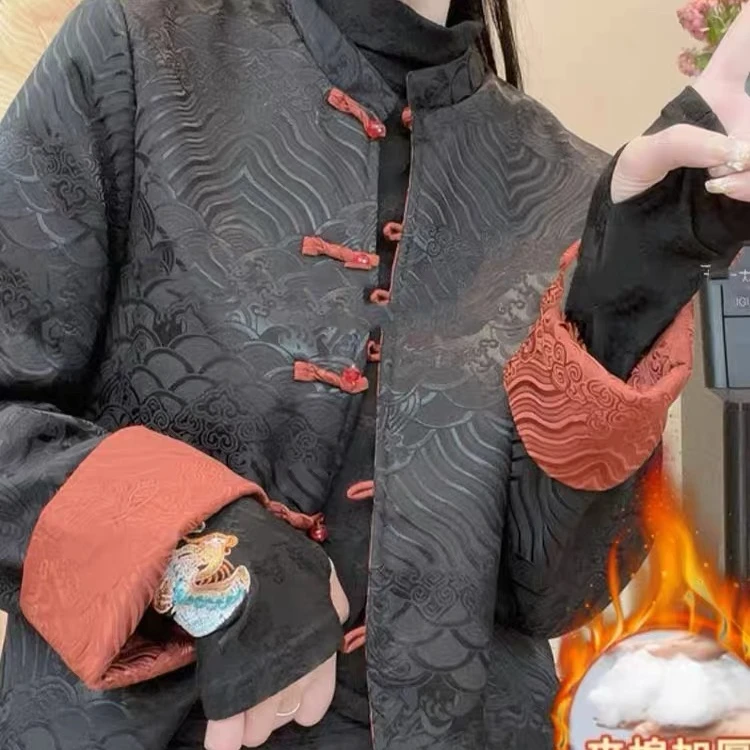新中式棉服外套复古中国风冬季