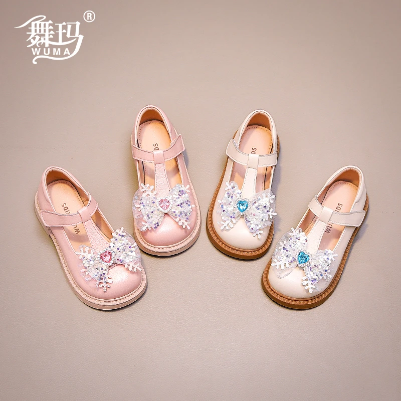 女童鞋子儿童真皮公主鞋2024新款秋款女孩软底皮鞋秋季单鞋433501