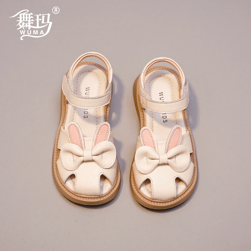 舞玛女童包头凉鞋儿童公主鞋新款软底女孩宝宝大童夏季232161