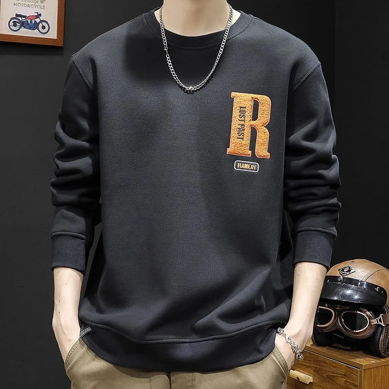 U&PURA卫衣男大码秋季2024新款男士加大上衣长袖圆领休闲百搭