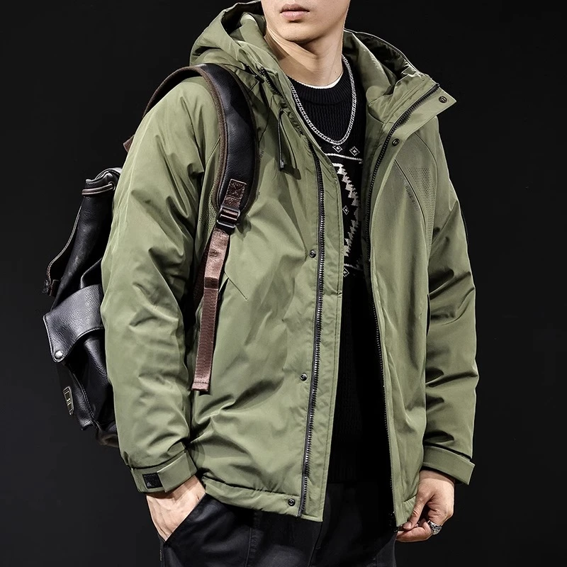 U&PURA羽绒服男大码男士户外休闲防水加厚防风保暖潮流加绒防寒