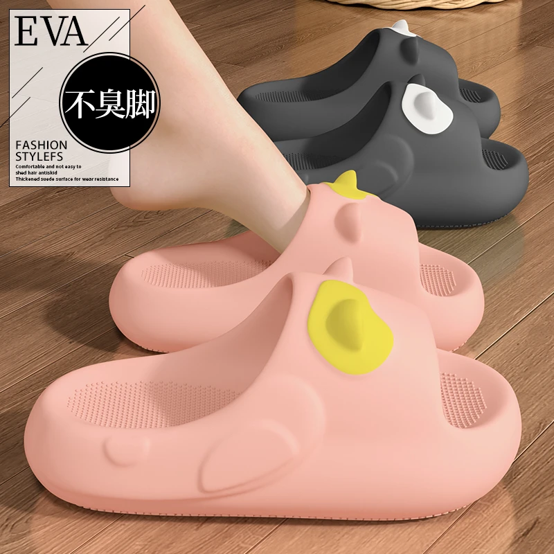 可爱猫耳拖鞋女夏季2025新款室内居家厚底浴室防滑夏天凉拖鞋外穿