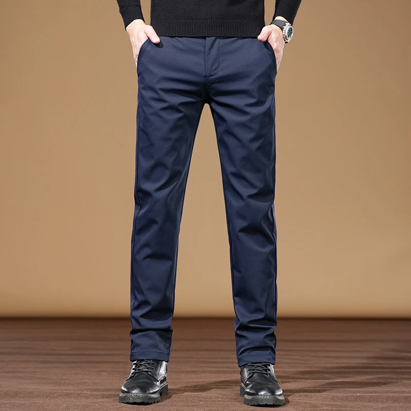 皮尔卡丹-早春款直筒休闲裤微宽松舒适裤子高端轻奢百搭商务-322