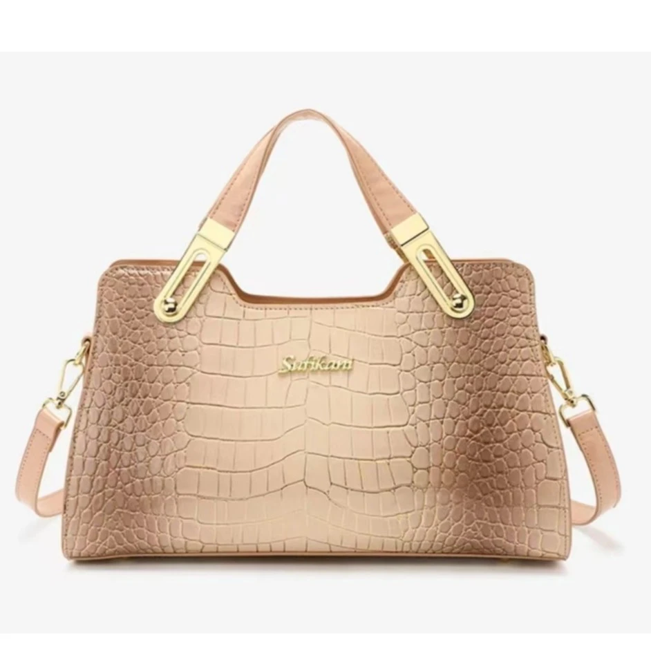 BADIER/巴迪尔女士通勤复古百搭时尚包多功能潮流单肩斜跨包