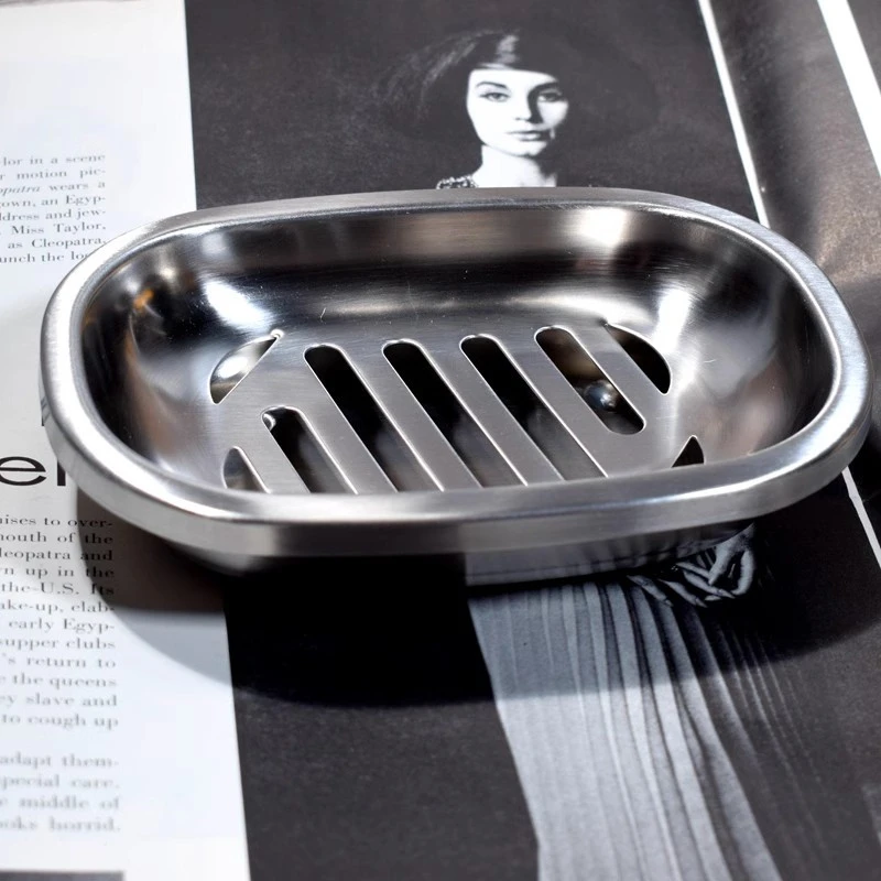 品质真好 出德国304不锈钢香皂盒防摔放洗脸皂肥皂盒防滑可滤水