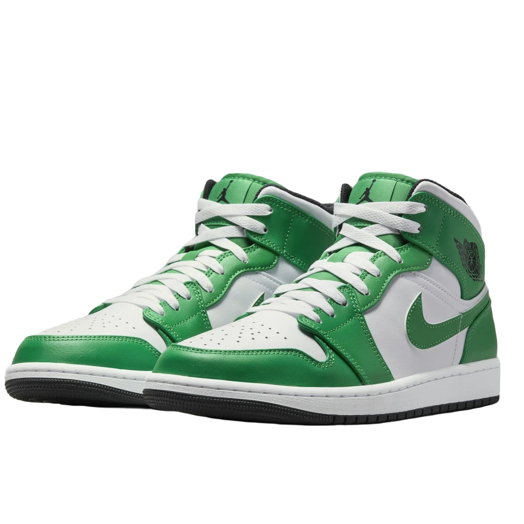 nike Air Jordan1 DQ8426-301男子中帮经典板鞋 气垫底防滑白绿色