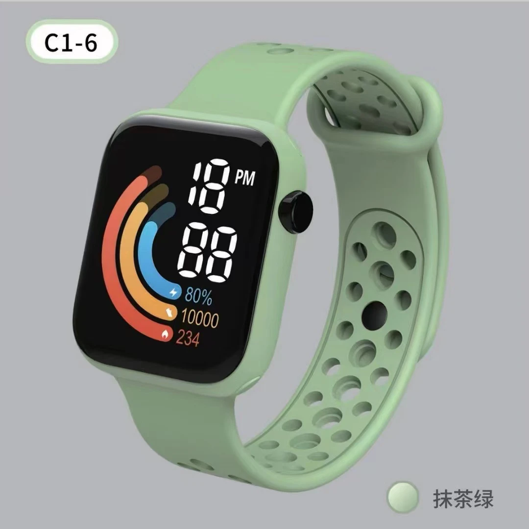 儿童电子表彩虹数字显示小方形LED