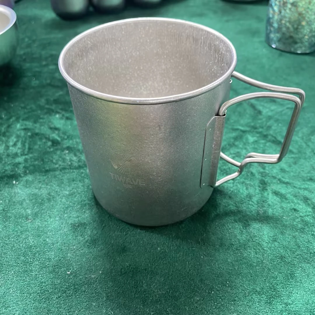 【双十一福利】330ml星河银微瑕纯钛单层可烤蓝马克杯无盖013187