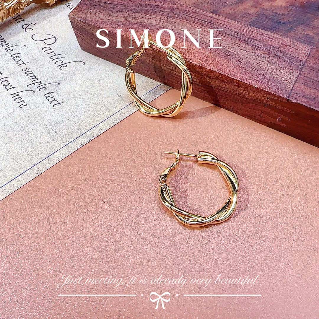 铜合金耳饰 5010 法★【编织世界】秋冬 ALIX 爱丽斯 耳圈