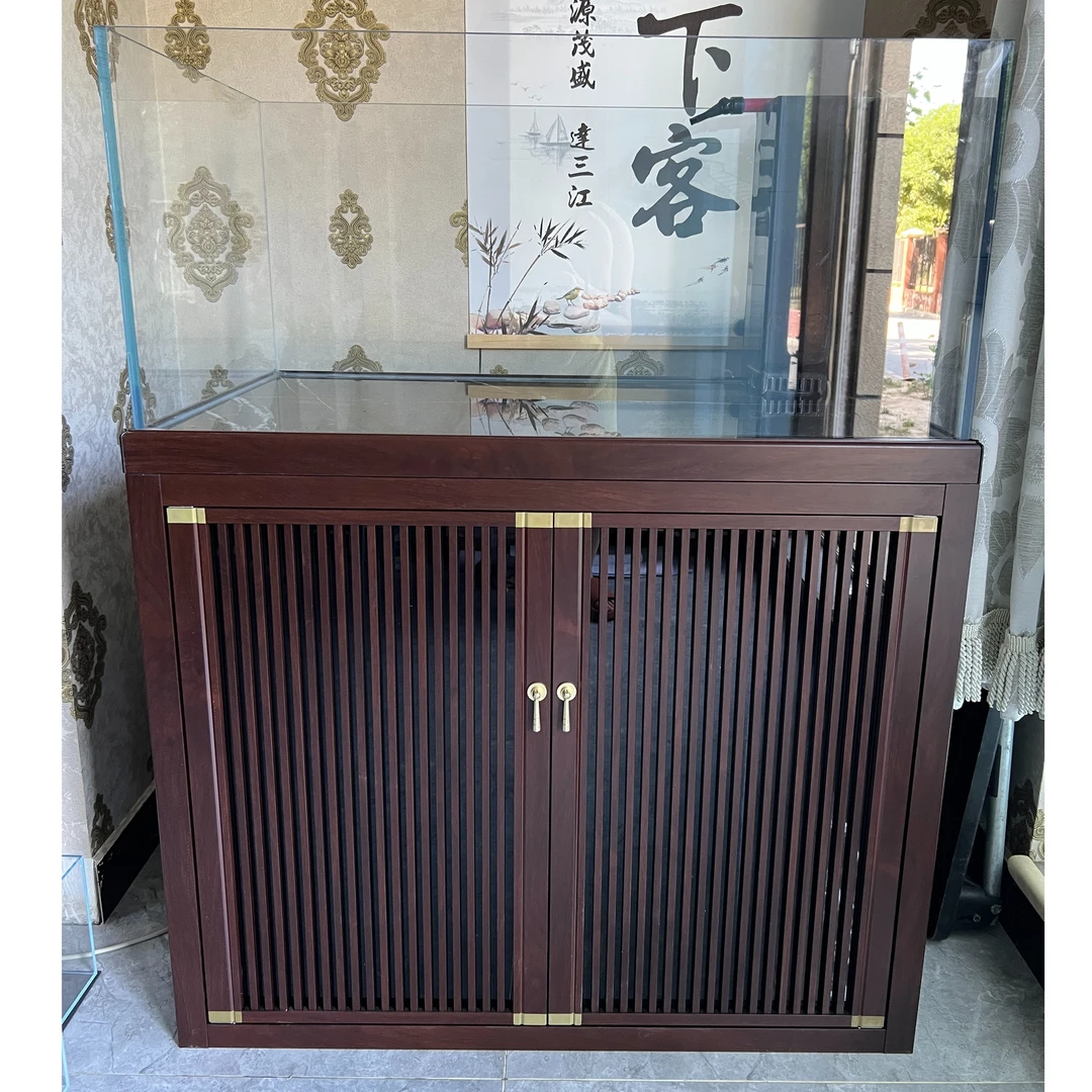 中国风铝合金底滤兰寿缸 溪流缸 原生缸高档独立式居家款