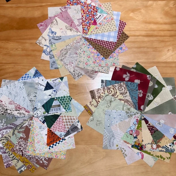 50色12cm *12cm进口印花棉布拼布小方 有十五套颜色不重复