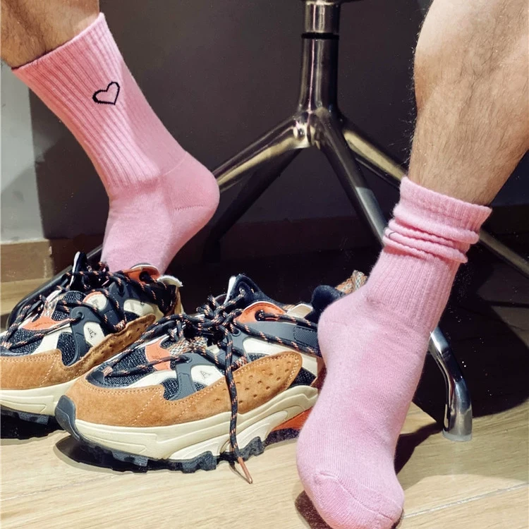 棉男士袜子 运动袜子 吸汗透气中筒袜子