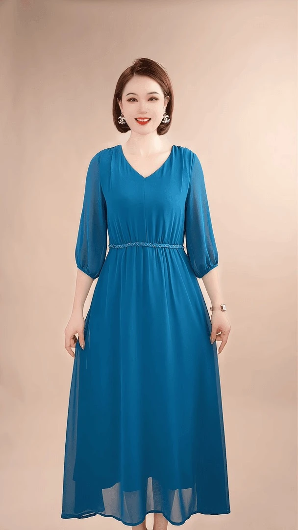 【深圳薇姐清仓】气质显瘦连衣裙收腰洋气设计感名媛时尚法式 882