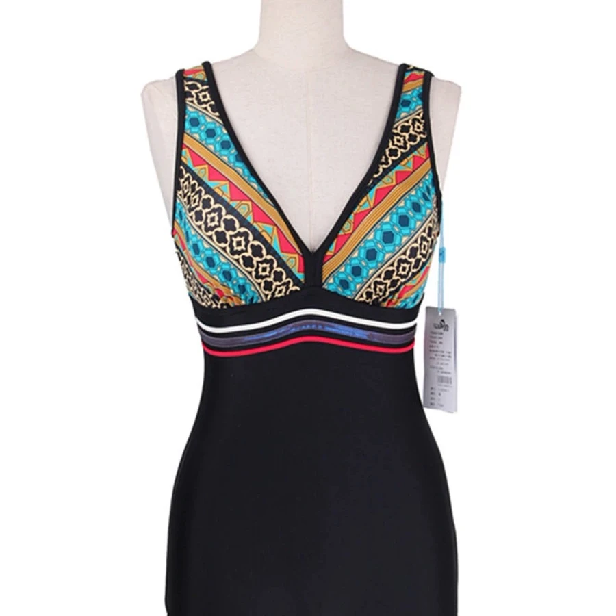 温泉平角大胸泳衣运动专业训练（童）上花