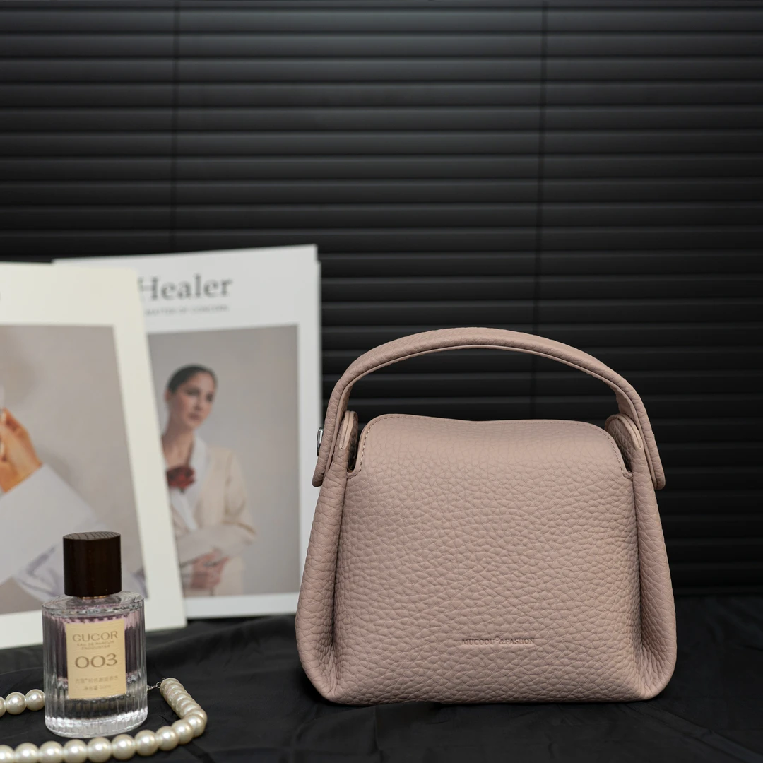 【妮赫定制】高级感荔枝纹小众手提包2024夏季新款时尚单肩斜挎包包