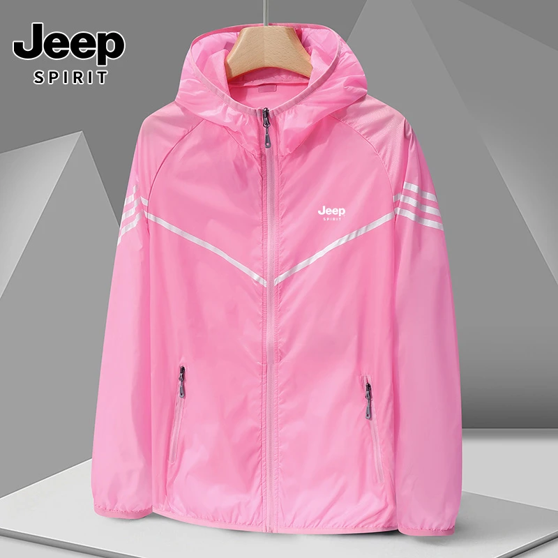 JEEPSPIRIT夏防晒衣服2001男防紫外线女皮肤衣薄款情侣外套