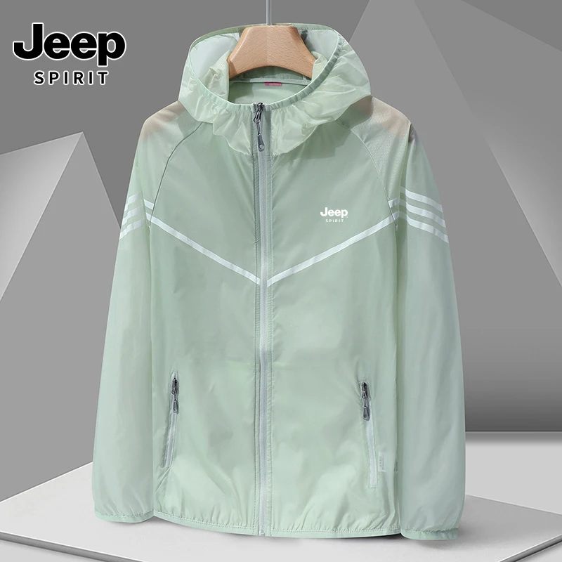 JEEPSPIRIT夏防晒衣服男防紫外线女皮肤衣薄款夏季情侣外套2001