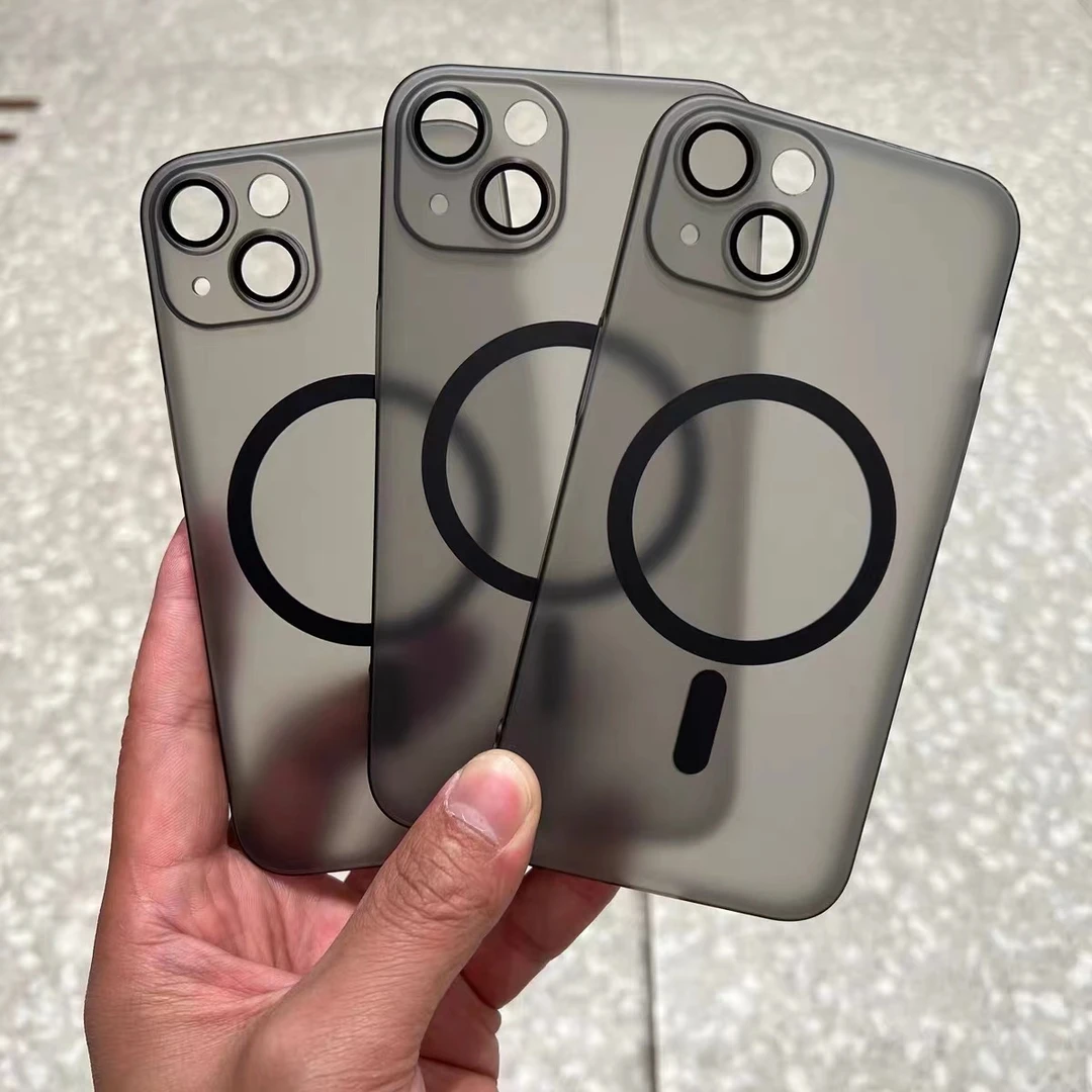 超薄磨砂Magsafe磁吸适用苹果15plus手机壳iphone14pro/13全包12