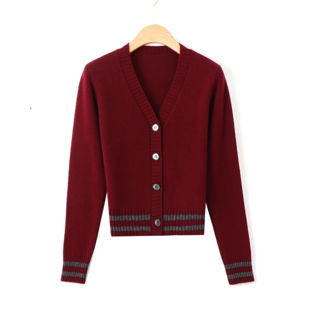 秋冬新款轻奢高级感上衣女气质时尚长袖百搭休闲针织毛衣开衫外套