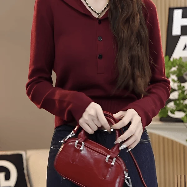 秋季新款连帽毛衣针织长袖套头上衣洋气显瘦休闲时尚百搭针织衫女