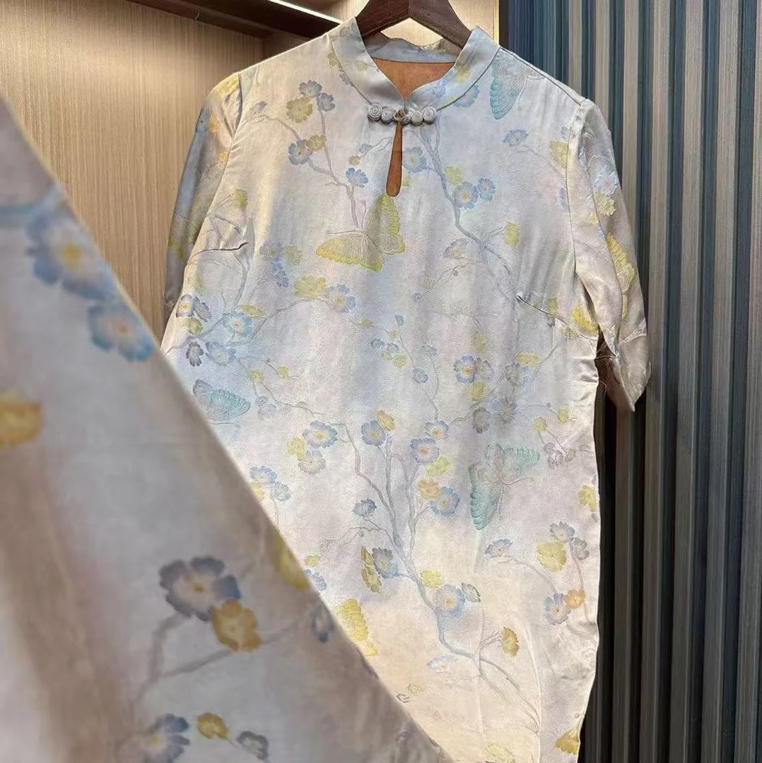 之恋--2024新中式国风新款立领连衣裙