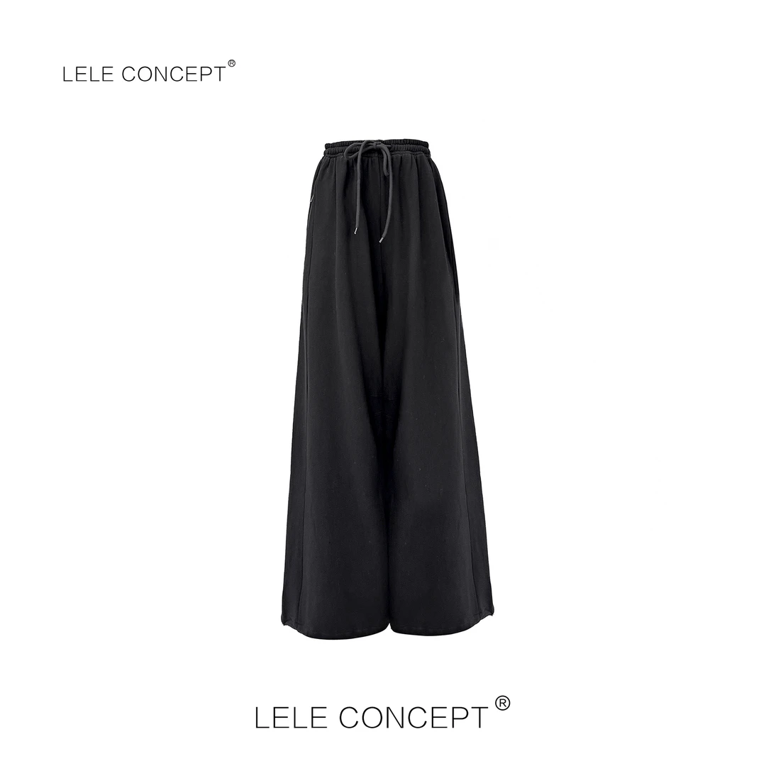 LELE CONCEPT丨【丽】新款都市时尚百搭设计师款侧白条休闲裤K0269