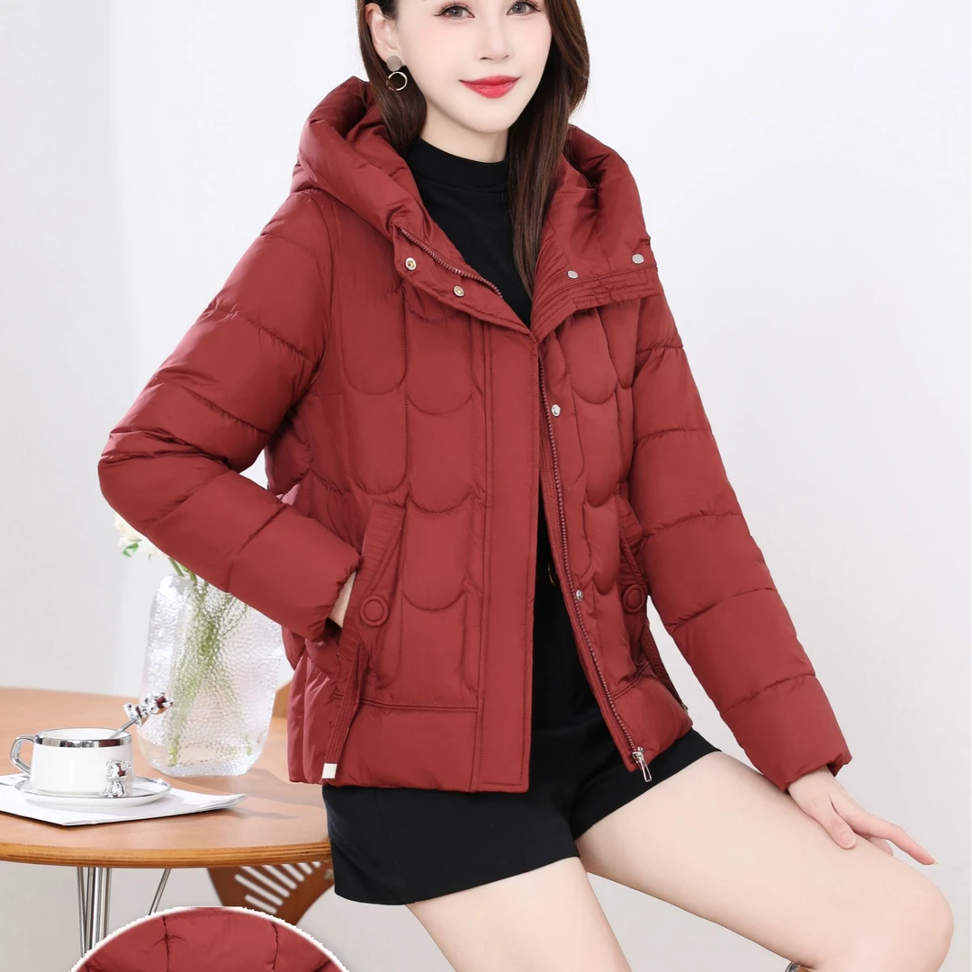 9901-冬季新款时尚连帽加厚棉服