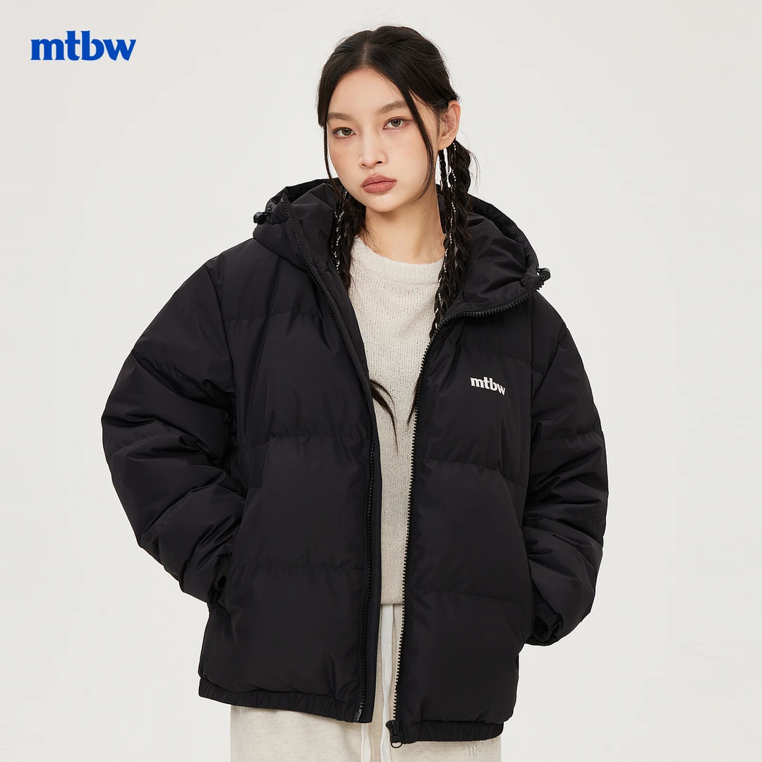 美特斯邦威羽绒服男冬季潮流机能保暖宽松翻领面包羽绒外套738384